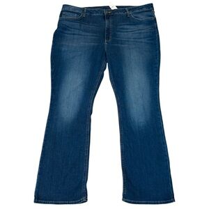Lee Straight Leg Jeans Women's Plus Sz-24 Blue Denim Stretch 5-Pocket, NEW Tags‎